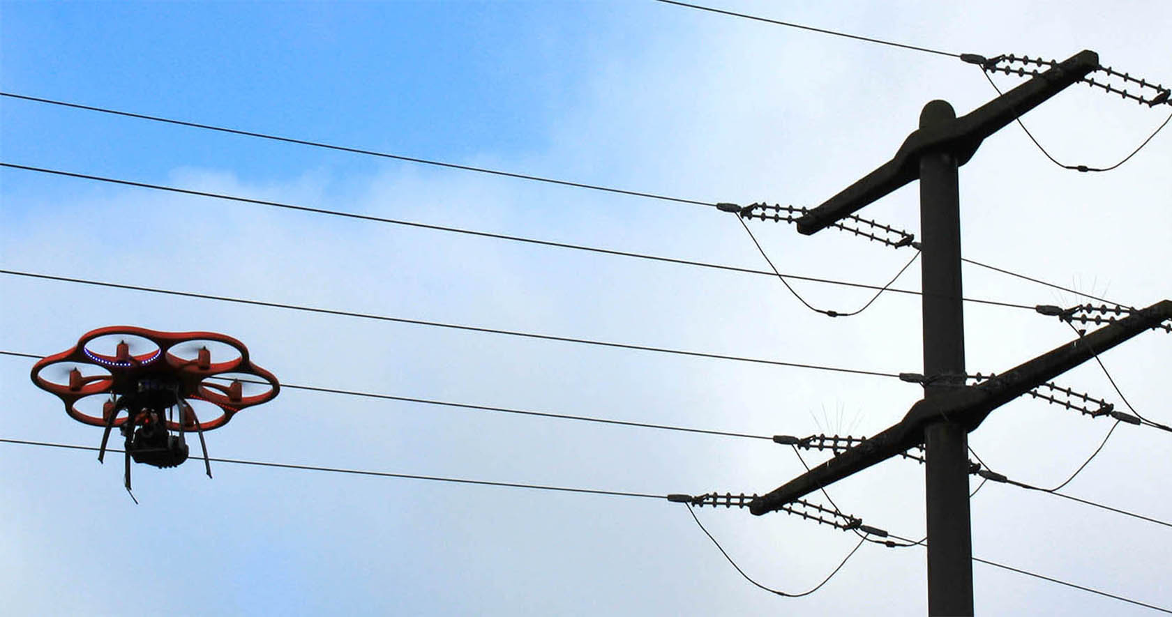 UAV inspection of an overhead power line